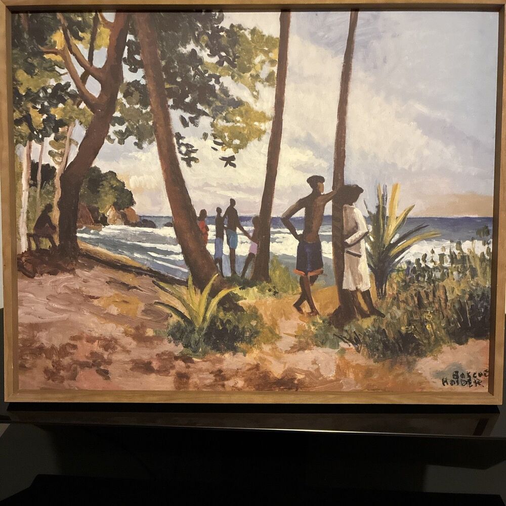Licensed Wood Framed Giclee Print - Blanchisseuse Tide by Boscoe Holder  24 x 30